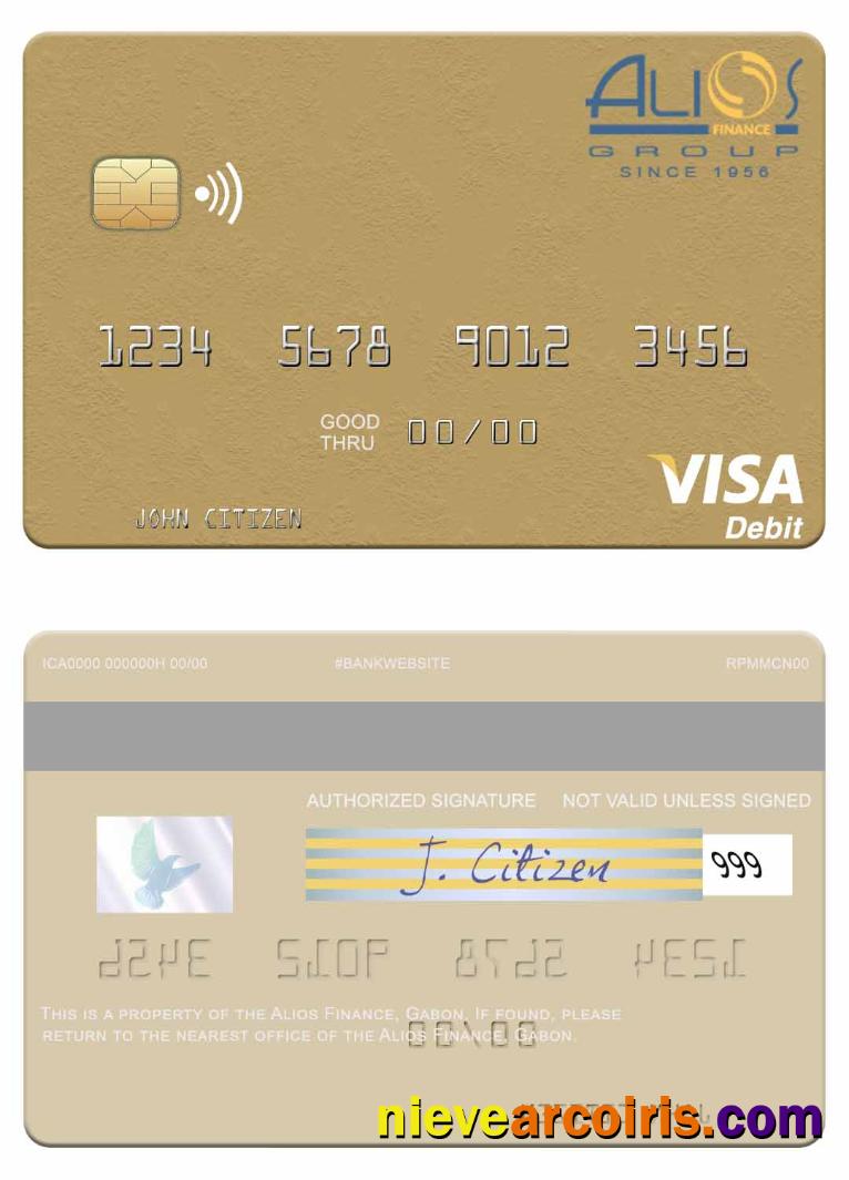 Gabon Alios France visa debit card